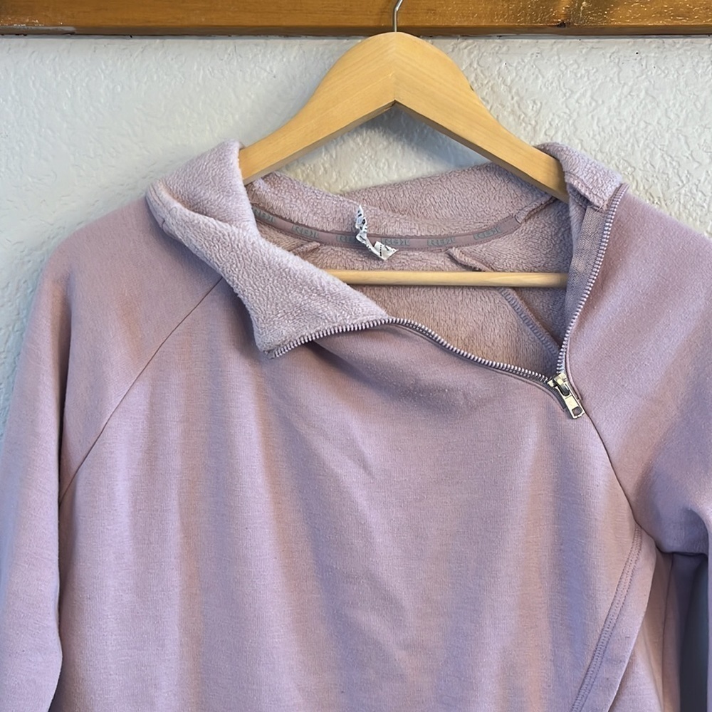 RBX zip up sweater fuzzy blush pink size small - Picture 5 of 12